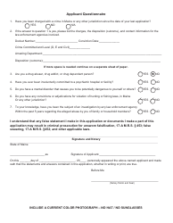 Application for a Permit to Carry Non-concealed Firearm by a Prohibited Person - Maine, Page 3