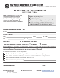 Document preview: Reasonable Accommodations Request Form - New Mexico