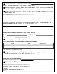 Form 734-01-DD Attachment B Application for Respite Funds - South Carolina, Page 2