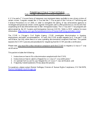 U Visa and T Visa Certification Request Form - City of Chicago, Illinois, Page 2