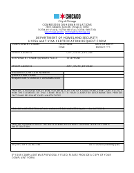 U Visa and T Visa Certification Request Form - City of Chicago, Illinois, Page 5