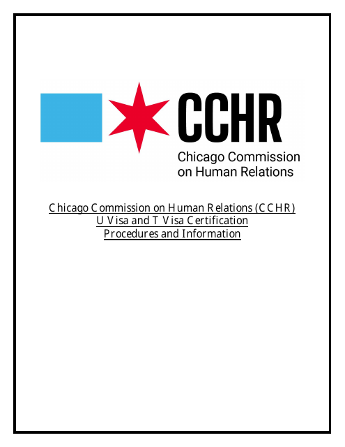 U Visa and T Visa Certification Request Form - City of Chicago, Illinois