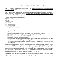 Statement of Interest Request Form - City of Chicago, Illinois, Page 4