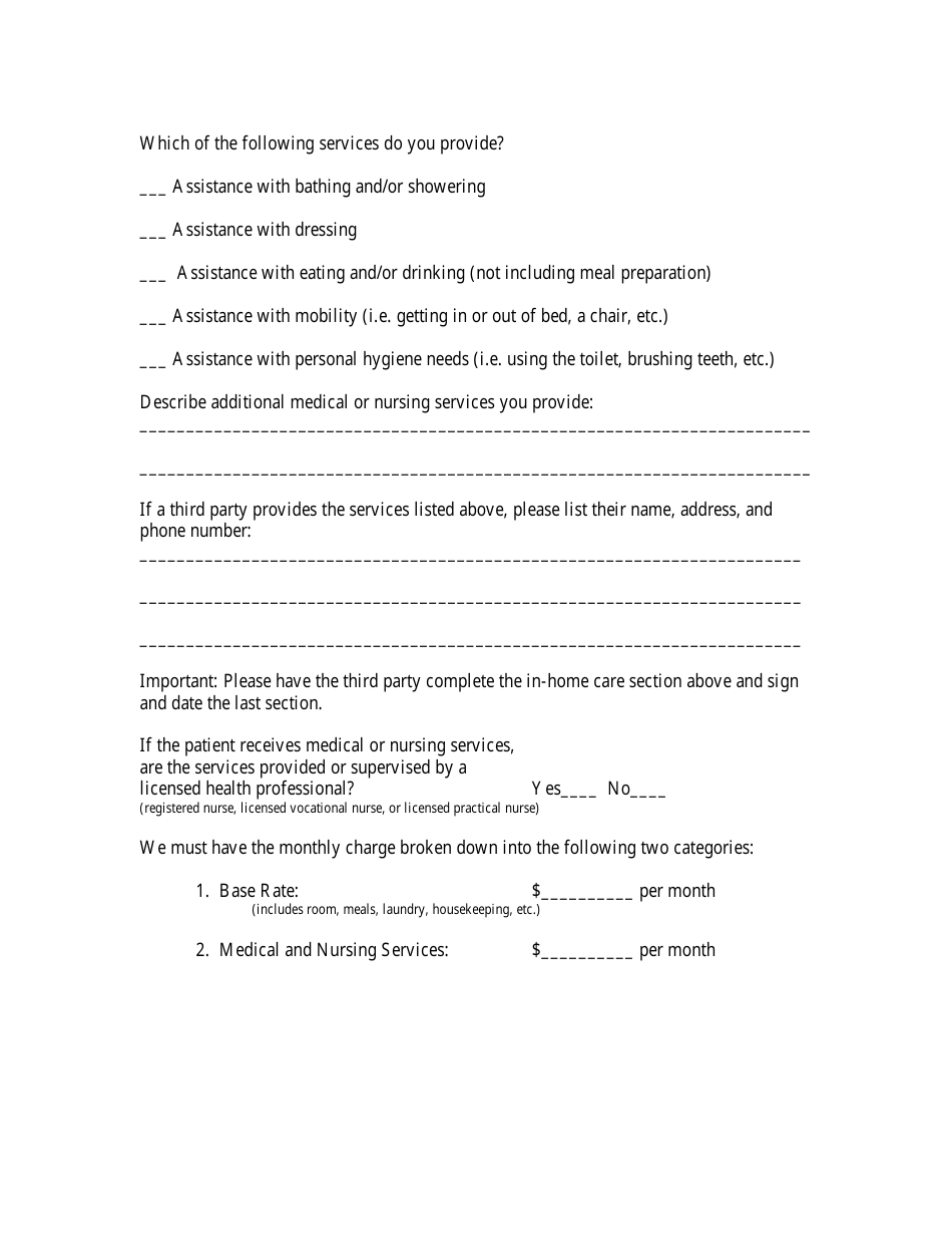 Care Expense Statement - South Dakota, Page 3