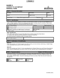 Form 60-6366E Guide II - Licence to Accompany Renewal Form - New Brunswick, Canada