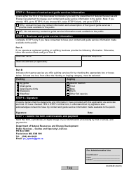 Form 60-6364E Guide I - Professional Guide Licence Renewal Form - New Brunswick, Canada, Page 2