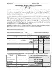 Document preview: Form BB38 Dbe Commitment Certification and Utilization Form - Oregon
