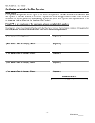 Form 5600-FM-BMP0496 Electronic Filing Administrator (Efa) Registration and Security Agreement for Mining Edmr - Pennsylvania, Page 4