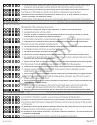 Form AGR-4397 Current Good Manufacturing Practices (Cgmp) Inspection Checklist for Animal Food Establishment (21 Cfr 507) - Sample - Washington, Page 4
