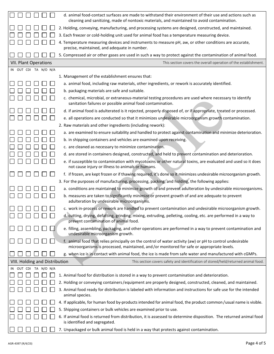 Form Agr-4397 - Fill Out, Sign Online And Download Fillable Pdf 