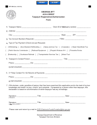 Document preview: Form EFT-002 Georgia Eft ACH-Credit Taxpayer Registration/Authorization Form - Georgia (United States)