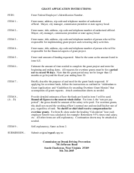 Form CDDP1 Commission on Drunk Driving Prevention Grant Application - West Virginia, Page 2