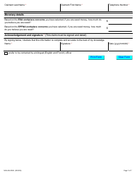 Form MOL-ES-002E Employment Standards Claim Form - Ontario, Canada, Page 7