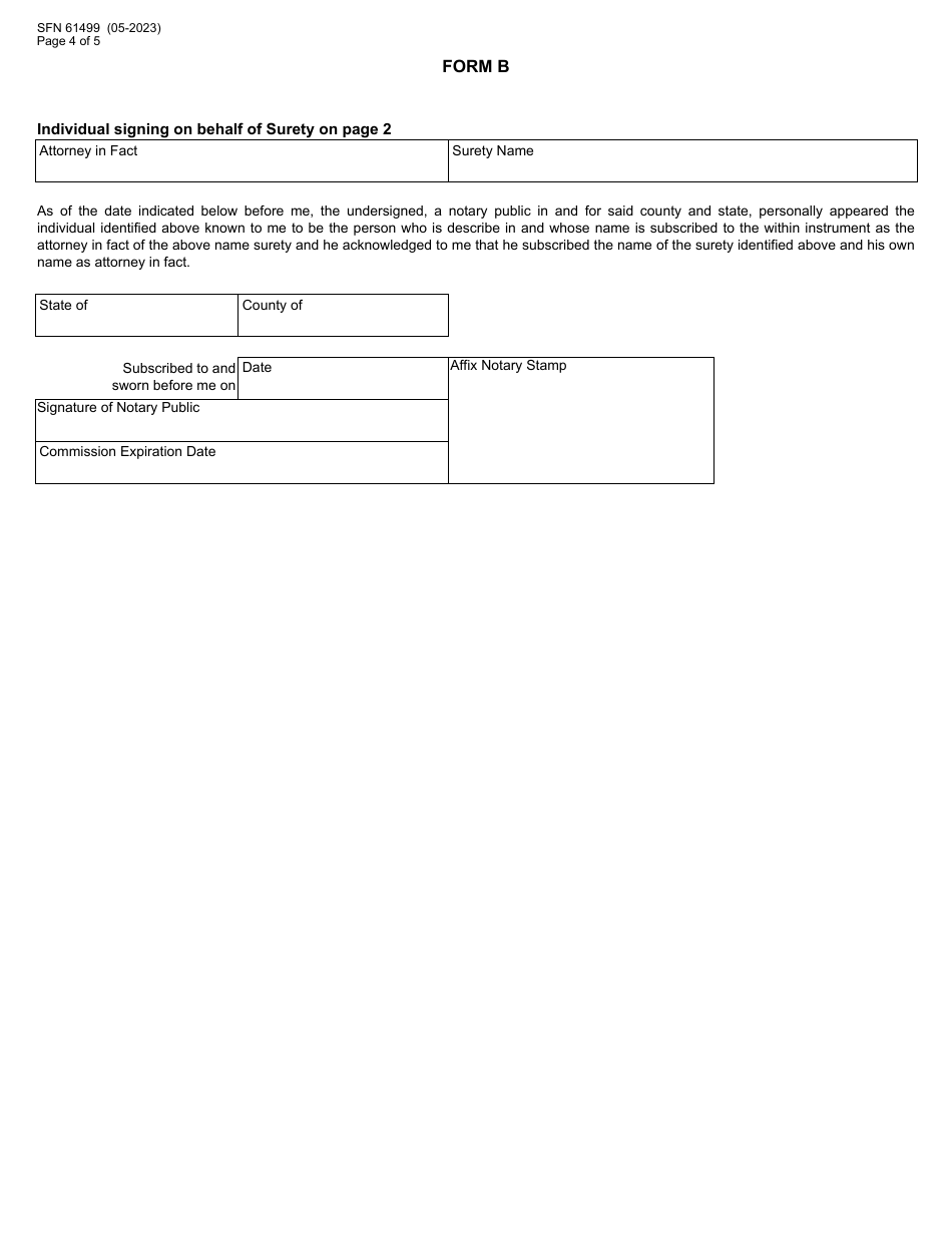 Form SFN61499 License Bond for Manufacturer of Electronic Pull Tab Devices - North Dakota, Page 4