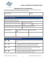 Document preview: Form DOP-L14 Military Leave of Absence Employment Status Documentation Form - West Virginia