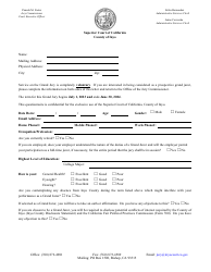 Document preview: Grand Jury Application - County of Inyo, California, 2024