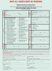 Document preview: Form 113_01-39 Zoning Improvement Permit Application - Miami-Dade County, Florida