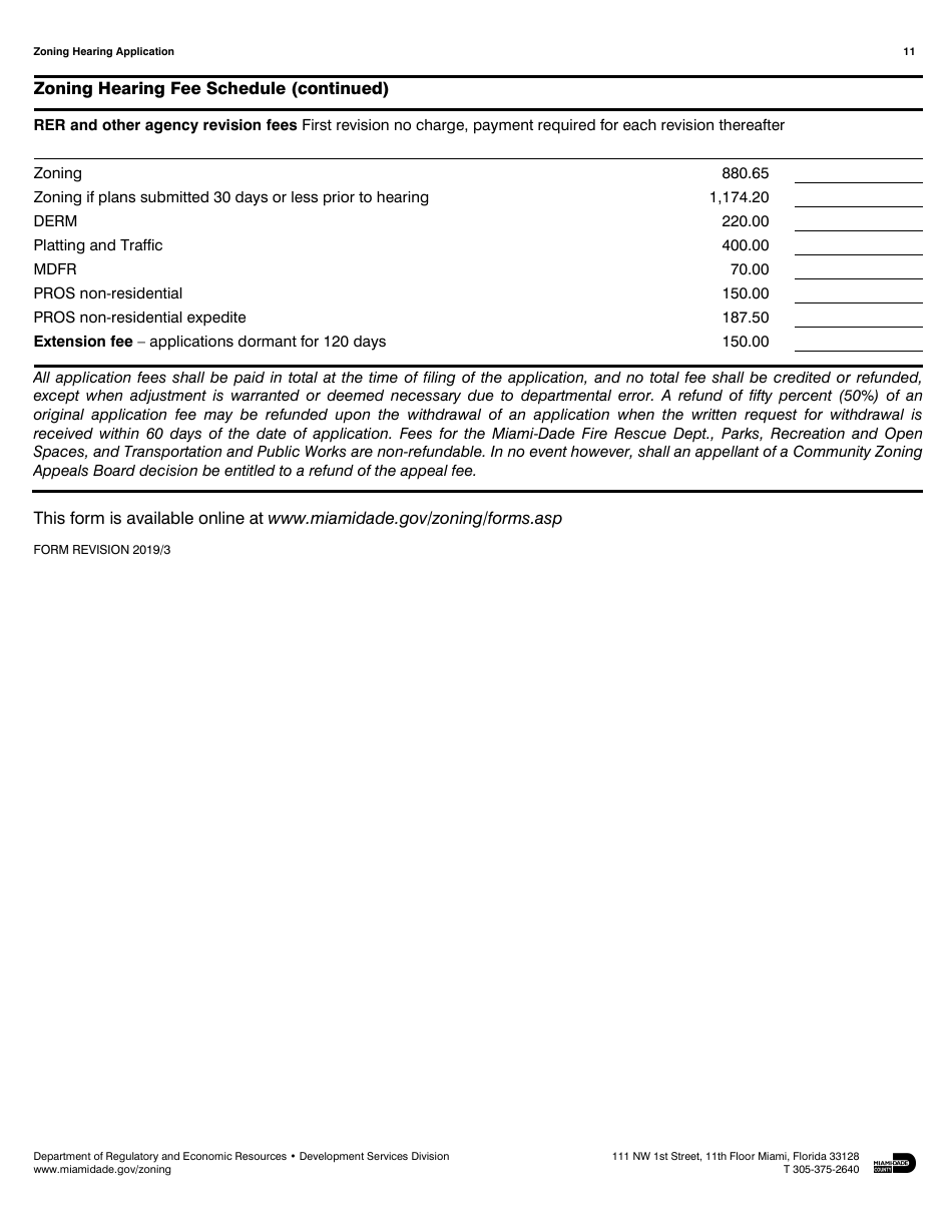 Zoning Hearing Application - Miami-Dade County, Florida, Page 11