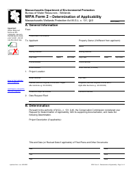 Document preview: WPA Form 2 Determination of Applicability - Massachusetts
