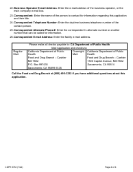 Form CDPH8763 Industrial Hemp Enrollment and Oversight (Iheo) Authorization for Inhalable Products Manufacturers - California, Page 4