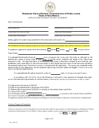 Application for Right-Of-Way Easement - New Mexico