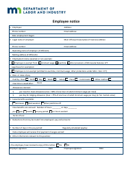 Employee Notice - Minnesota