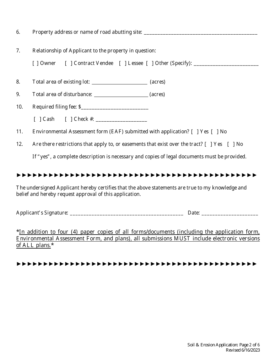 Stormwater, Soil Erosion, and Sediment Control Application - Town of Patterson, New York, Page 2