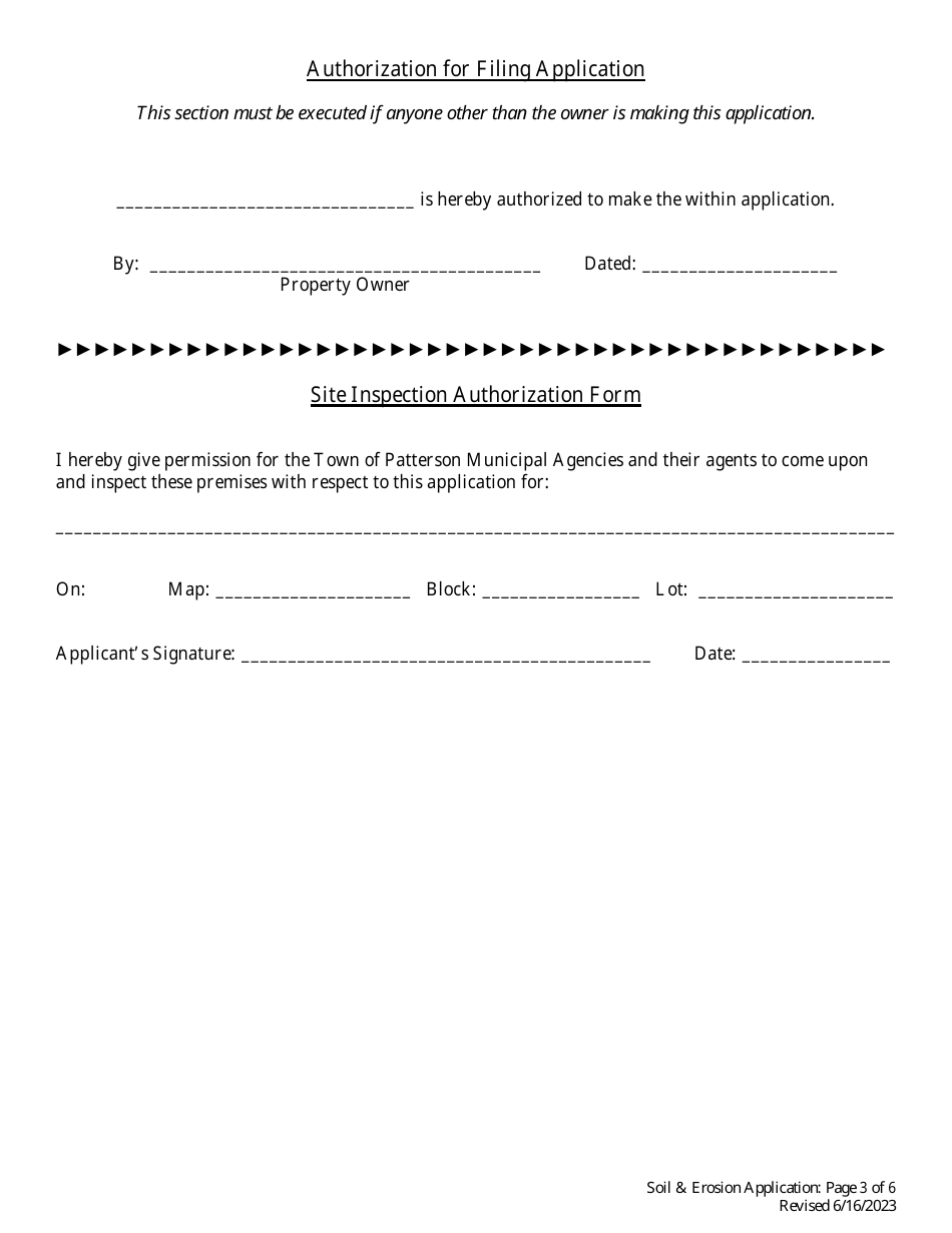 Stormwater, Soil Erosion, and Sediment Control Application - Town of Patterson, New York, Page 3