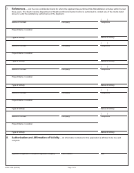 DHEC Form 3499 Site Rehabilitation Contractor Certification Application - South Carolina, Page 4