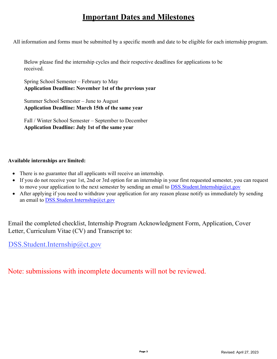 Despp Internship Forensic Lab Application - Connecticut, Page 3