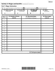 Form DWC003 Employer&#039;s Wage Statement - Texas, Page 2
