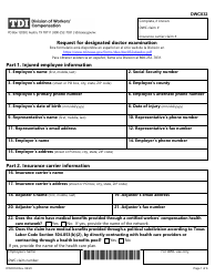 Form DWC032 Request for Designated Doctor Examination - Texas