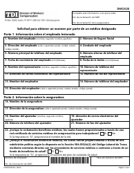 Document preview: Formulario DWC032S Solicitud Para Obtener Un Examen Por Parte De Un Medico Designado - Texas (Spanish)