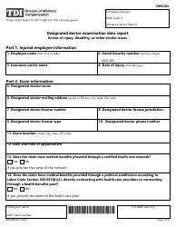 Document preview: Form DWC068 Designated Doctor Examination Data Report - Texas