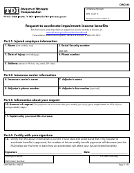 Document preview: Form DWC046 Request to Accelerate Impairment Income Benefits - Texas