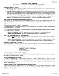 Form DWC049 Request to Schedule a Medical Contested Case Hearing (Mcch) - Texas, Page 3