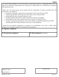 Form DWC067 Designated Doctor Certification Application - Texas, Page 8