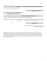 Form FIN166 (PF4) Biographical Affidavit - Premium Finance Applicant - Texas, Page 3
