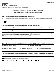 Document preview: Form DWC EDI-02 Insurance Carrier or Trading Partner Medical Electronic Data Interchange (Edi) Profile - Texas