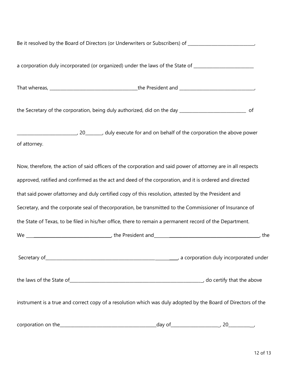 Form FIN145 (TDI BR-93) Notice of Intent to Relocate Books and Records Outside of Texas - Texas, Page 12