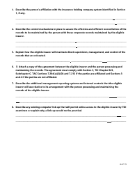Form FIN145 (TDI BR-93) Notice of Intent to Relocate Books and Records Outside of Texas - Texas, Page 4