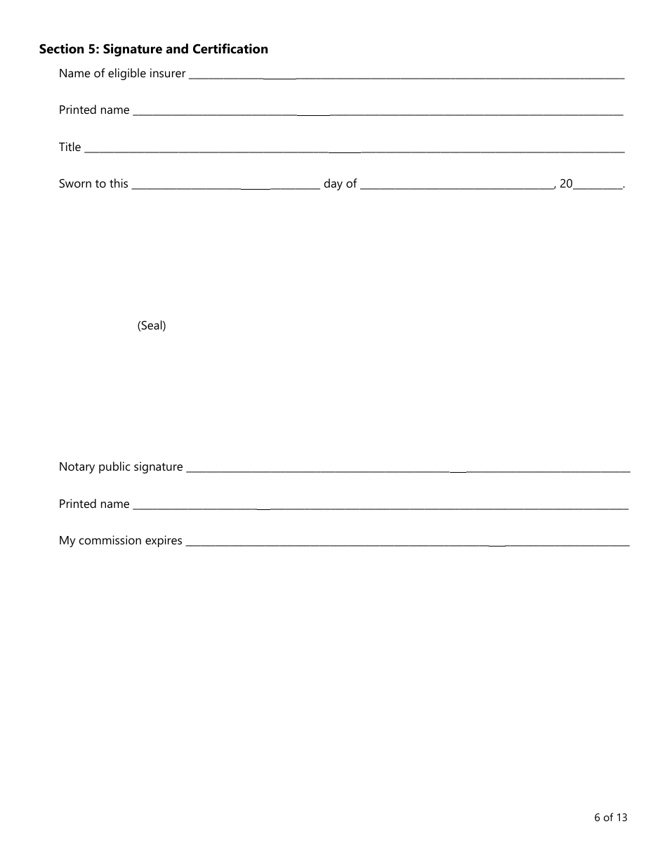 Form FIN145 (TDI BR-93) Notice of Intent to Relocate Books and Records Outside of Texas - Texas, Page 6