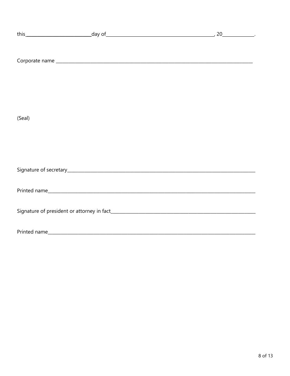 Form FIN145 (TDI BR-93) Notice of Intent to Relocate Books and Records Outside of Texas - Texas, Page 8