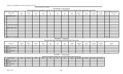 Form FIN251 Annual Statement - Mutual Assessments, Burials, Lmas - Texas, Page 10