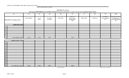 Form FIN251 Annual Statement - Mutual Assessments, Burials, Lmas - Texas, Page 12