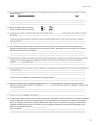 Form FIN311 Biographical Affidavit - Texas, Page 2