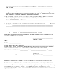 Form FIN311 Biographical Affidavit - Texas, Page 3