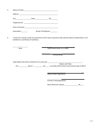 Form FIN374 Application to Do Business as a Multiple Employer Welfare Arrangement (Mewa) - Texas, Page 2