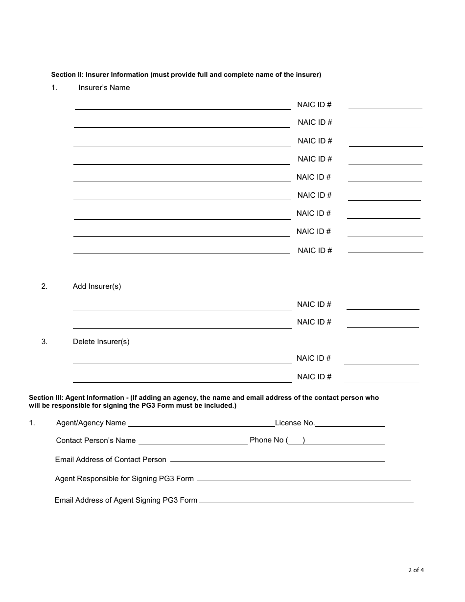 Form FIN417 (PG1R) Purchasing Group Annual Filing or Amendment - Texas, Page 2