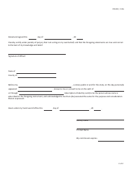 Form FIN324 Biographical Affidavit Update - Texas, Page 2